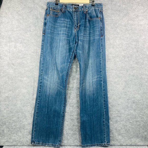 Petrol Mens Blue Seth Regular Tapered Fit Ligth Wash‎ Faded Jeans Size 34x34 - Picture 1 of 16